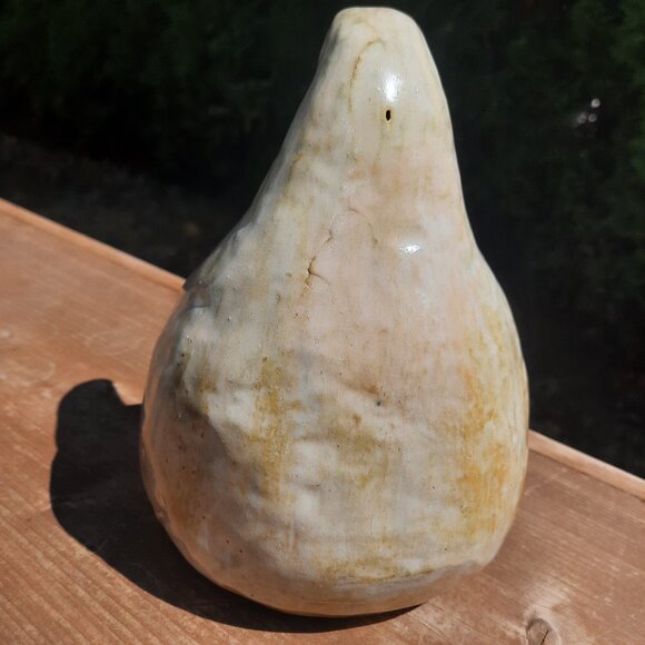 Handmade Ceramic Ghost Luminary Drop Artist Signed Allison Hilton Halloween Deco - Picture 2 of 8